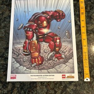 Marvel Hulkbuster Dynamic Art Print with Red and Gold
